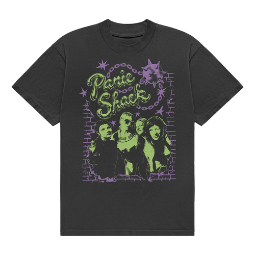 Dark charcoal Panic Shack Ball and Chain T-shirt