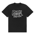 Black Panic Shack logo T-shirt with white print